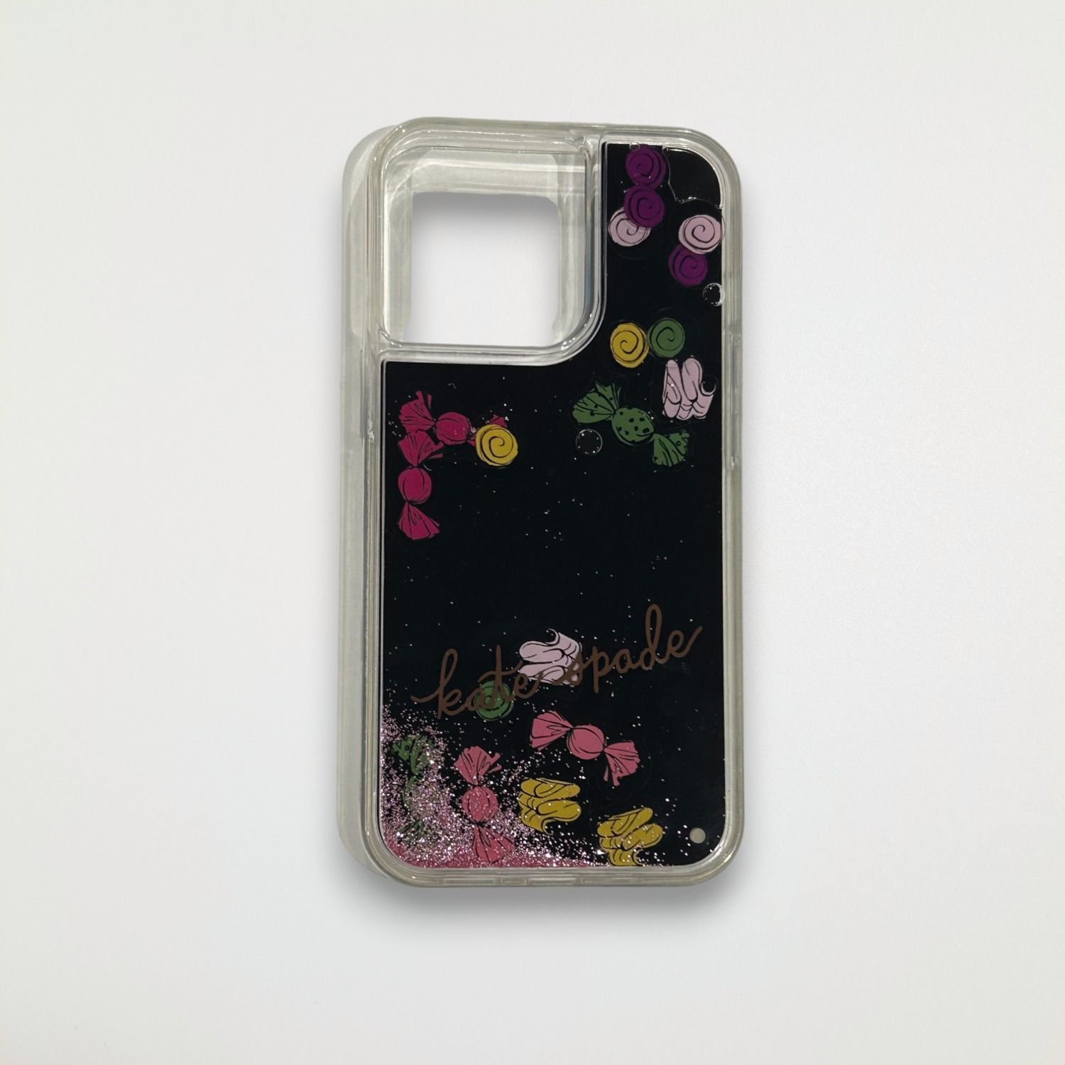 【KS-413】KATE SPADE ケイトスペード iPhone13Pro対応ケース ブラックマルチ KA924
