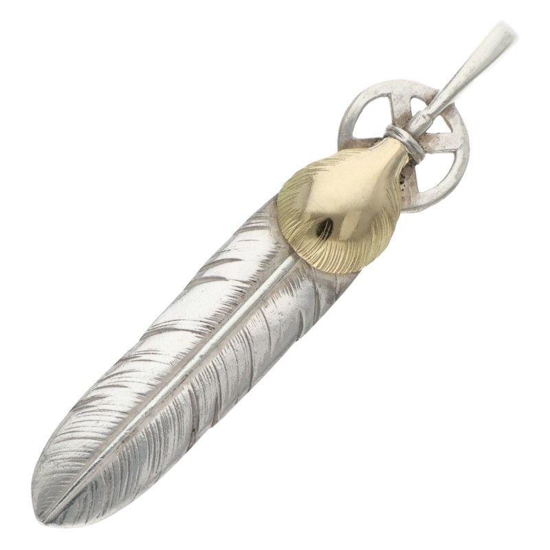 ゴローズ★SV フェザー 大　左向き ゴローズ SVフェザー 大 左向き ネックレストップ メンズ 大 ゴローズ