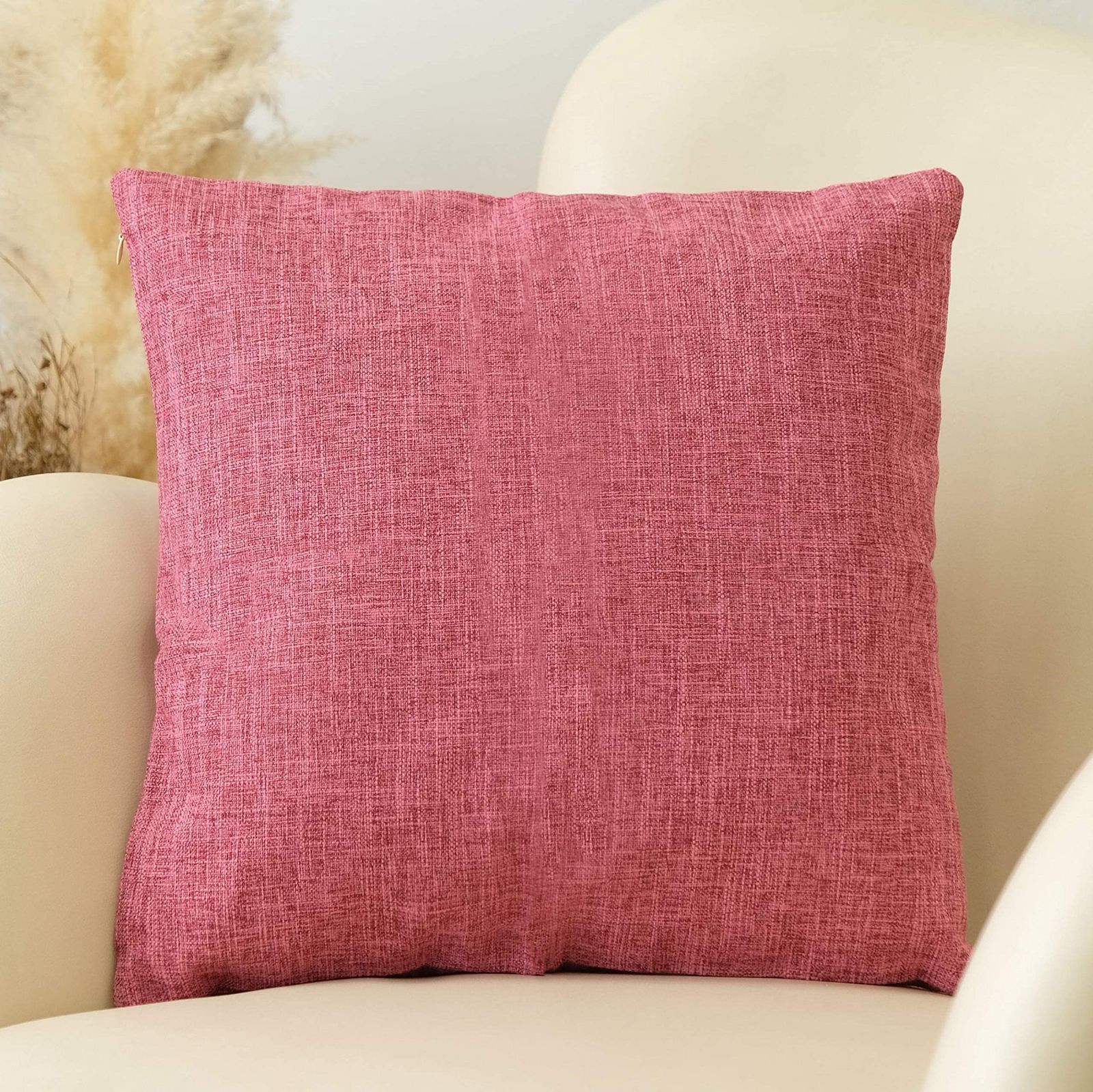 【在庫セール】50cm 60cm 45cm 複数サイズ対応 北欧 全10色 おしゃれ シンプル(60*60CM， 【COLLEGARE】クッションカバー ピンク)