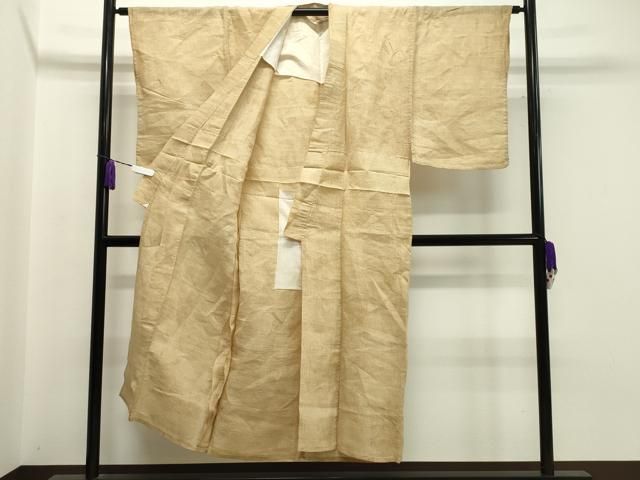 平和屋着物＊夏物　男性　色紋付　上布　飴色　麻　逸品　CAAW9992gh 平和屋着物＊夏物 男性 色紋付 上布 飴色 麻 逸品 CAAW9992gh 平和屋