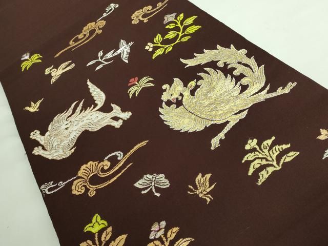 値引きしました 帯 龍村平蔵 専用帯3373 ○龍村平蔵製 天平纐纈華文