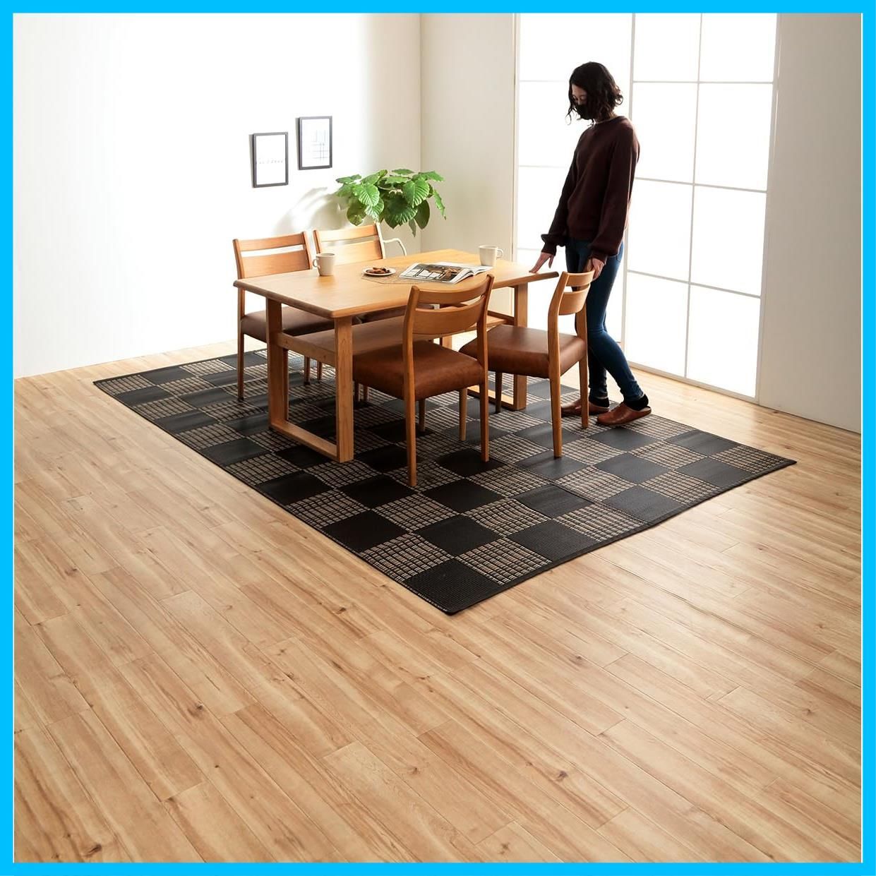 【特価セール】正方形 国産 日本製 ウィード 肌触りが良い PP ブラウン マット 江戸間2畳約 174×174cm 畳 傷がつきにくく引っ掻き傷にも強い丈夫なPP素材で作ったカーペット 汚れに強くてお手