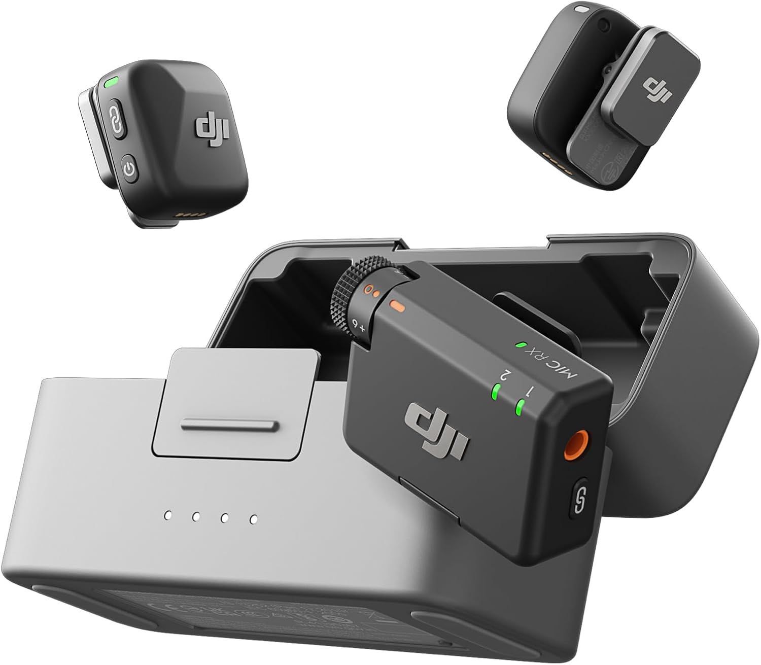 DJI Mic Mini 2 TX 1 RX 充電ケース ピンマイク ワイヤレス 超軽量 48時間使用 ノイズキャンセリング 自動制限機能 カメラ iPhone Android用ワイヤレスマイク Vlog撮影 ストリーミング