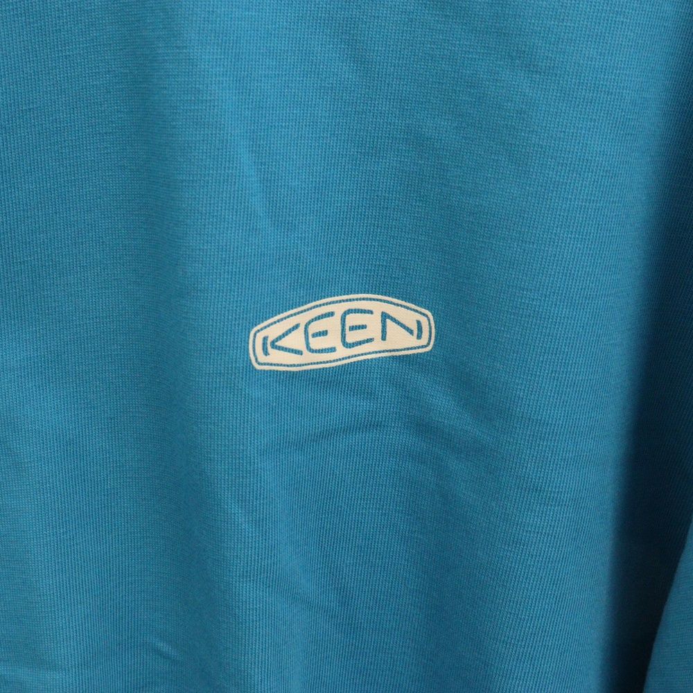 KEEN (キーン) ロゴプリント 半袖 Tシャツ ブルー