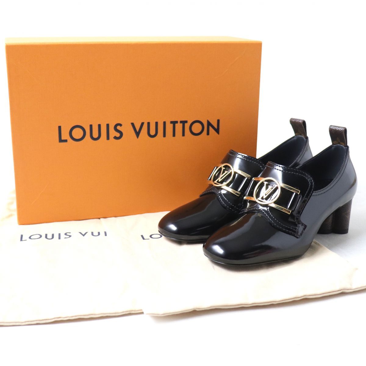 ルイヴィトン 黒ローファーパンプス新品未使用品 中古・古着通販】LOUIS VUITTON (ルイ ヴィトン) LV バロック・ライン