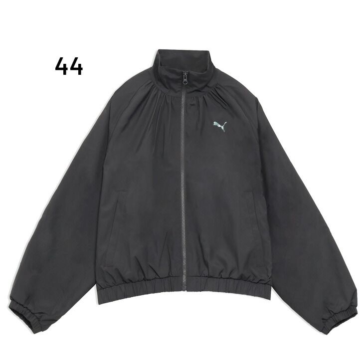 豊富な品揃え！ プーマ ウインドブレーカー レディース クロップド丈 ジャケット 長袖 PUMA TRN EDGE ウラメッシュライナー ウーブンJKT ウィンドジャケット 裏メッシュ アウター スポーツウェア トレーニング 服 527989
