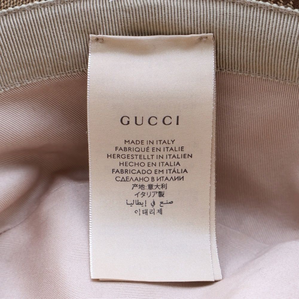 GUCCI バケットハット GG 総柄 ブラウン ベージュ キャンバス レザー imgrc0164839768.jpg