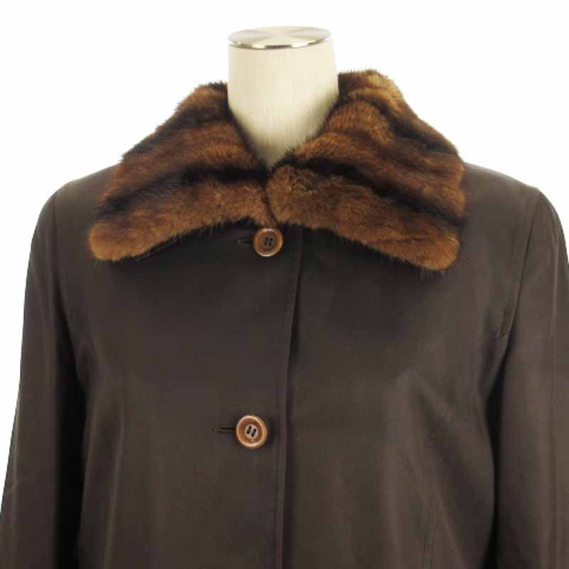 レディース 【極美品】レオナール カシミヤ100% ミンクファー 