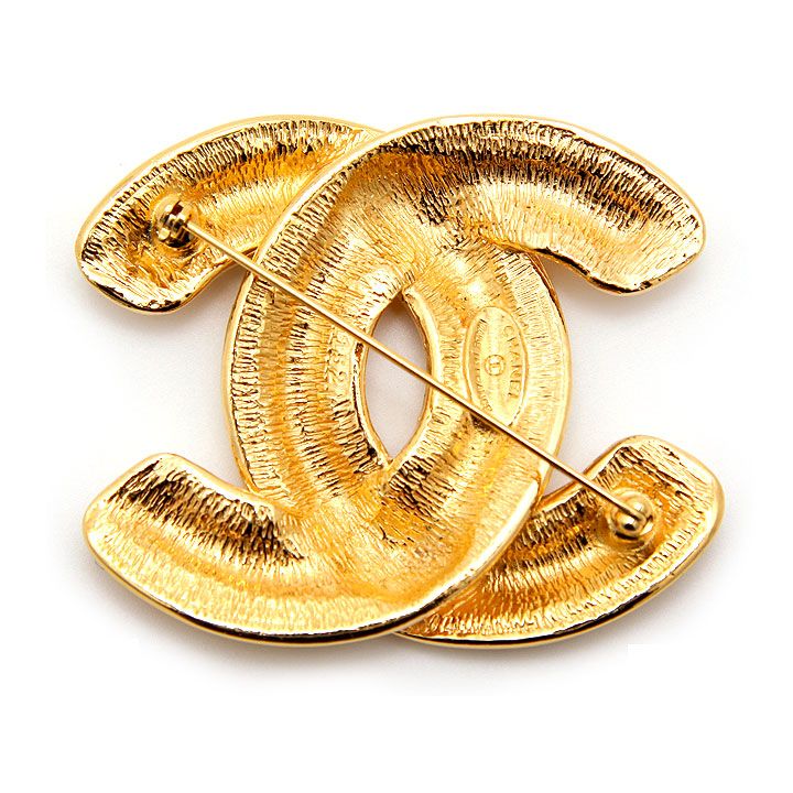 中古 良品】シャネル CHANEL ブローチ ココマーク マトラッセ 1152 GP