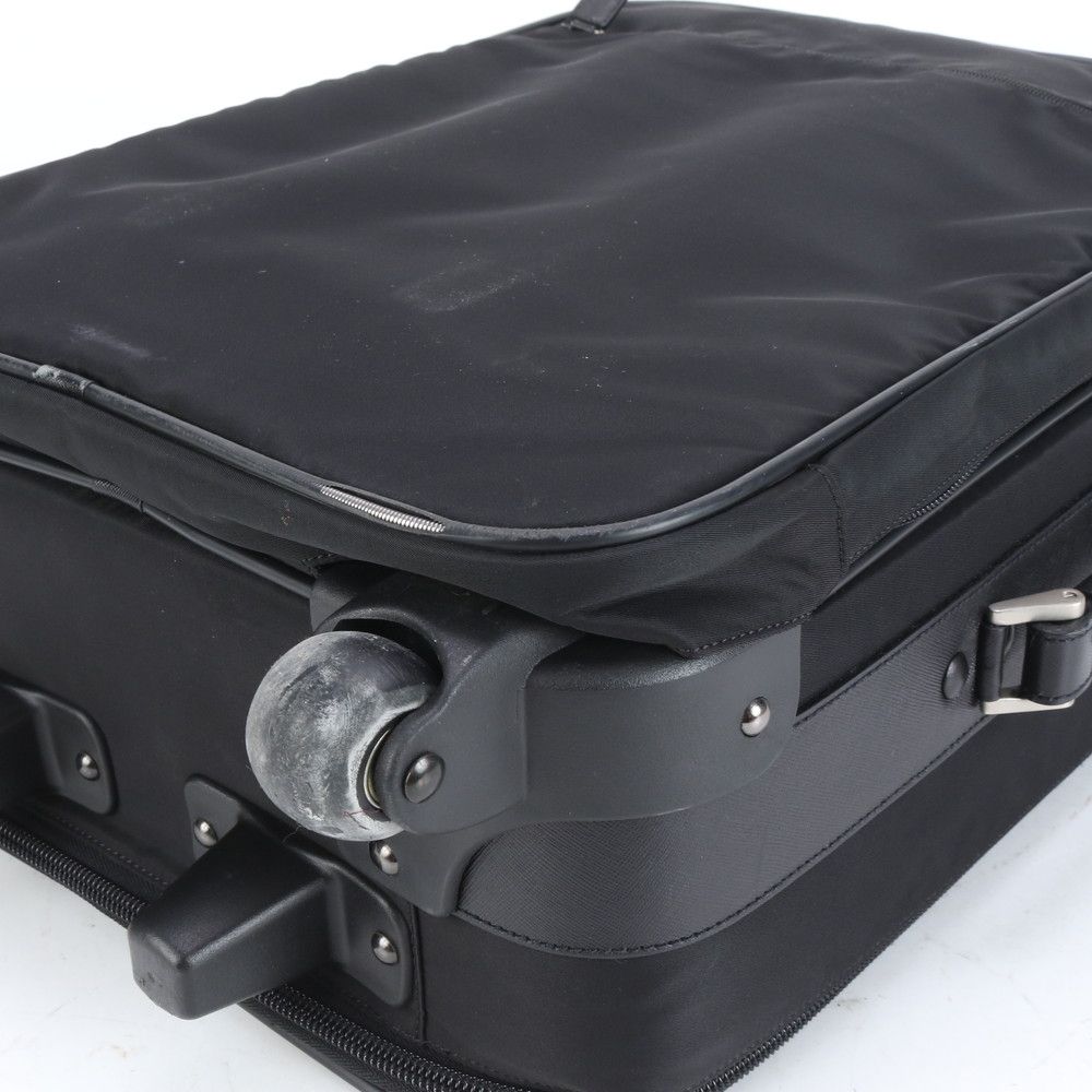 美品　プラダ　キャリーケース　三角ロゴ　サフィアーノ　ナイロン　旅行　ブラック PRADA キャリーケース 三角ロゴ ナイロン キャリーバッグ