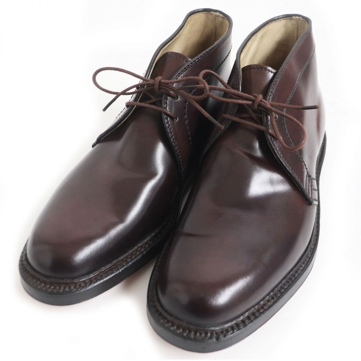 極美品 Alden/オールデン 1357 バーニーズニューヨーク別注 シェルコードバン チャッカーブーツ/アンクルブーツ ダークブラウン 5
