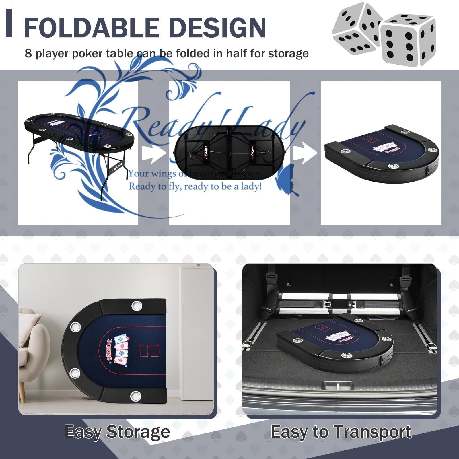 ゲームルーム用ポータブルカジノテーブル