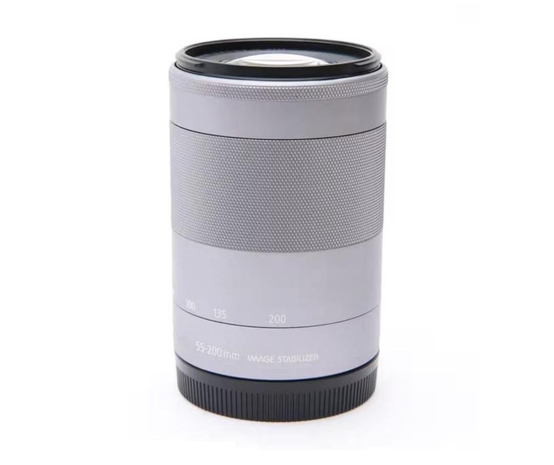 ◇望遠レンズ◇ キャノン CANON EF-M 55-200mmシルバー 美品 CANON EF-M