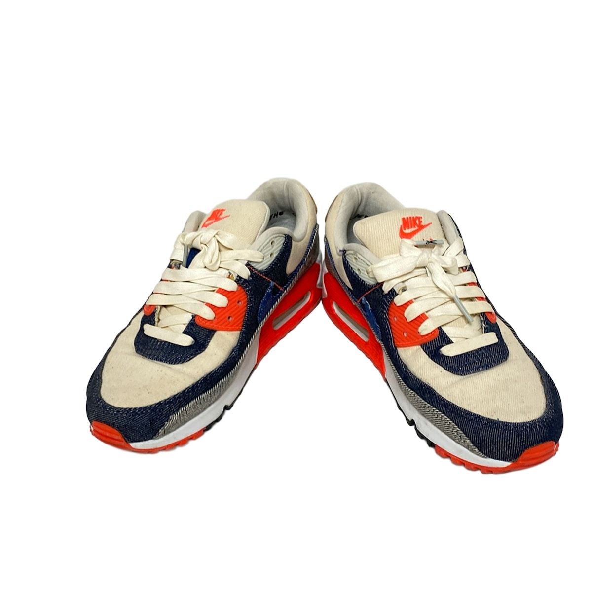NIKE ナイキ スニーカー 24.5 レディース エア マックス 90 CU1646-400 アイボリー×ネイビー×ブルー インフラレッド|DENHAMコラボ