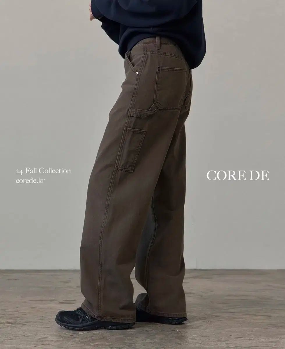 1 会議用 コード化されています カーペンター デニム 茶色 xs