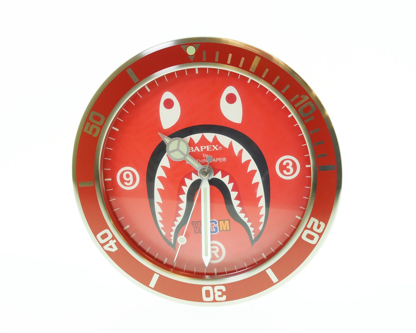 ア ベイシング エイプ A BATHING APE bapex shark wall clock シャーク