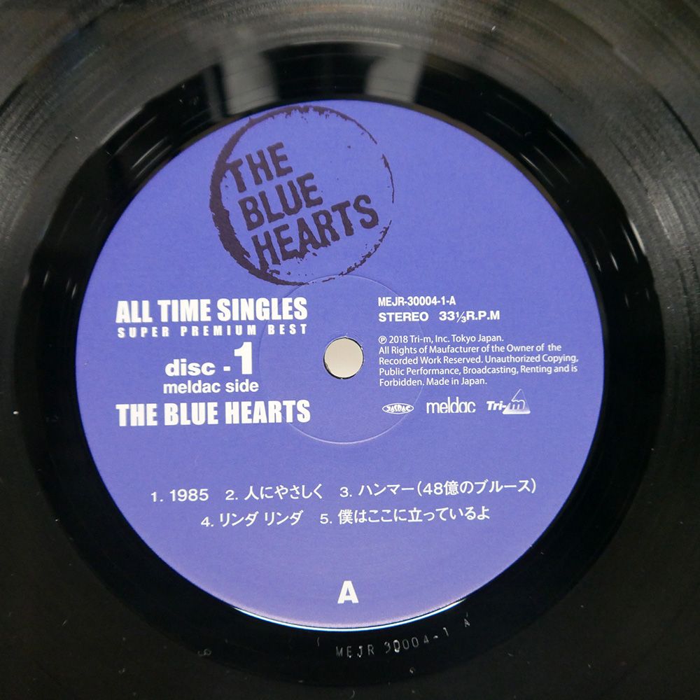 国内盤 ブルーハーツ/ALL TIME SINGLES/MELDAC MEJR30004 LP