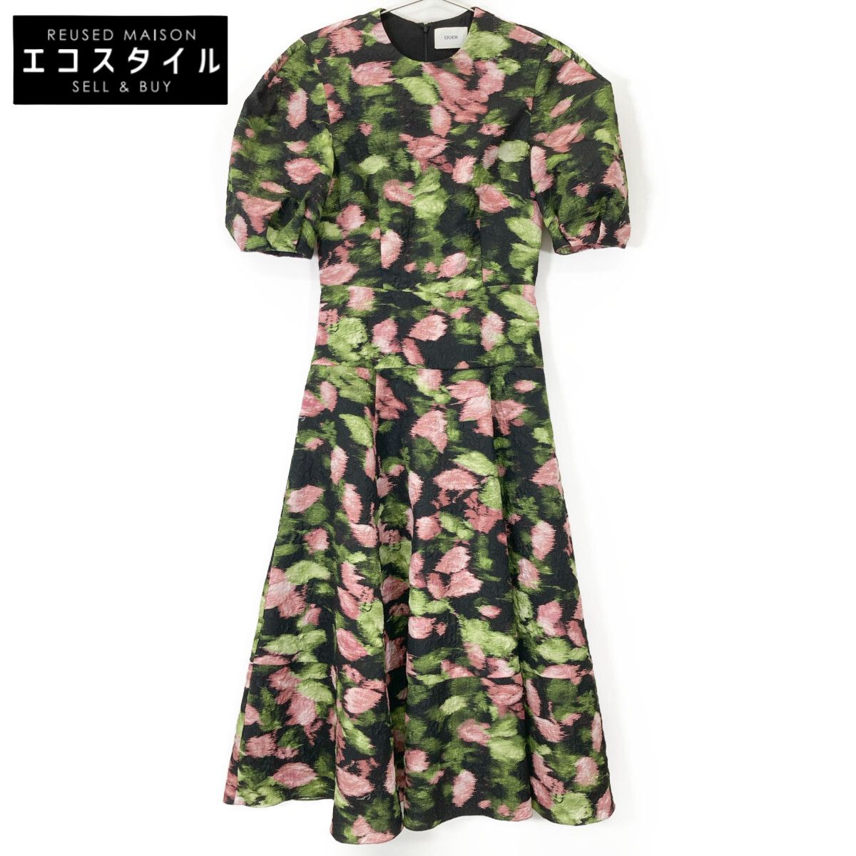 ERDEM アーデム F1D914 ﾌﾞﾗｯｸ 花柄 ﾜﾝﾋﾟｰｽ 24FW UK6 - メルカリ