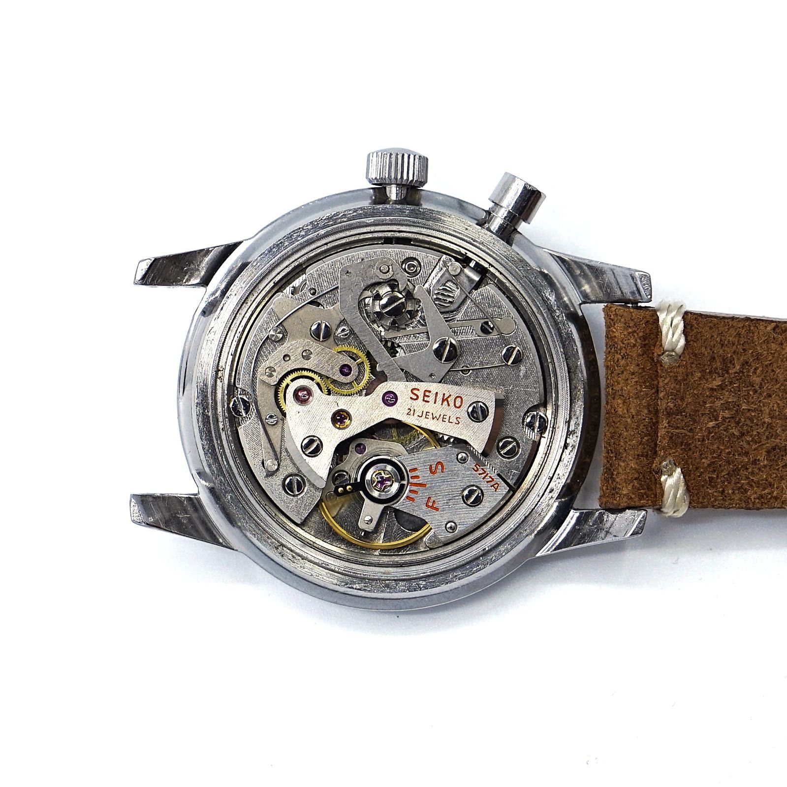 1964年製】SEIKO セイコー ワンプッシュクロノグラフ 5717-8990 OH済み 