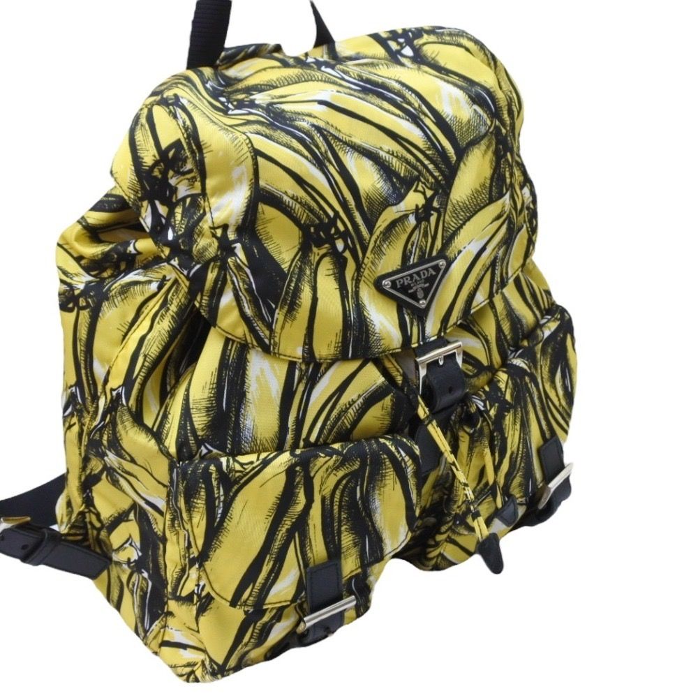 PRADA プラダ リュック デイパック バナナ柄 イエロー ナイロン