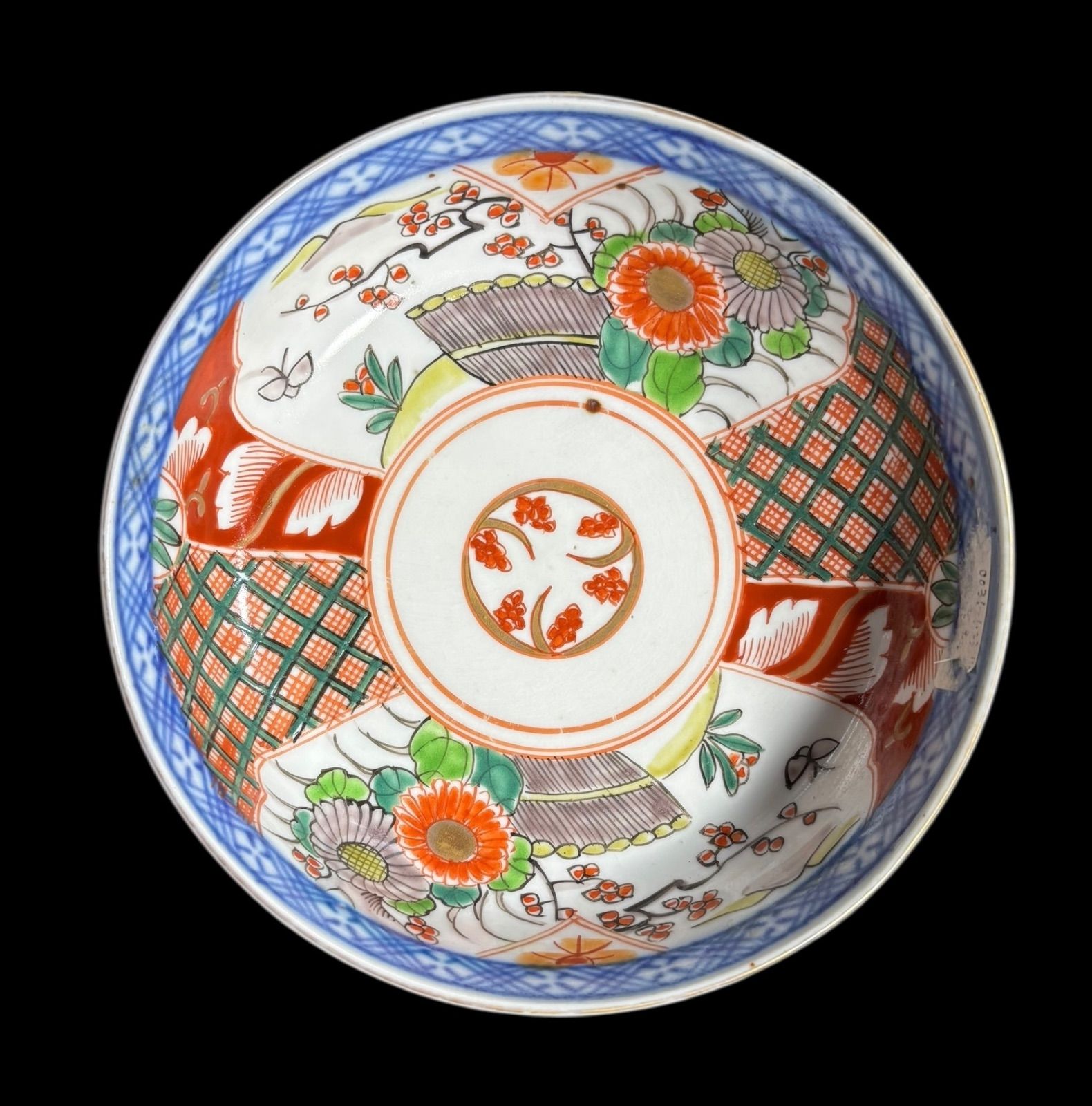 古伊万里 大鉢 [蝶梅菊花文図] 錦手 金彩 色絵 鉢 取り皿 飾り皿
