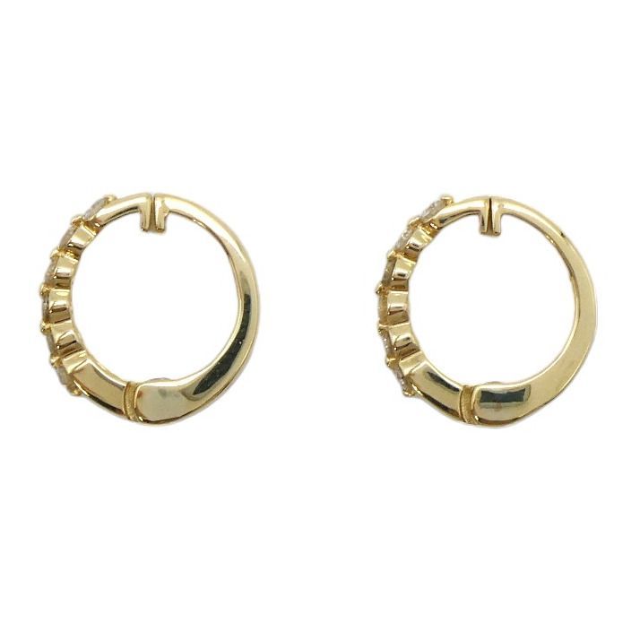 K14/K18 イヤリング ピアリング ダイヤ0.075ct/0.075ct - メルカリ