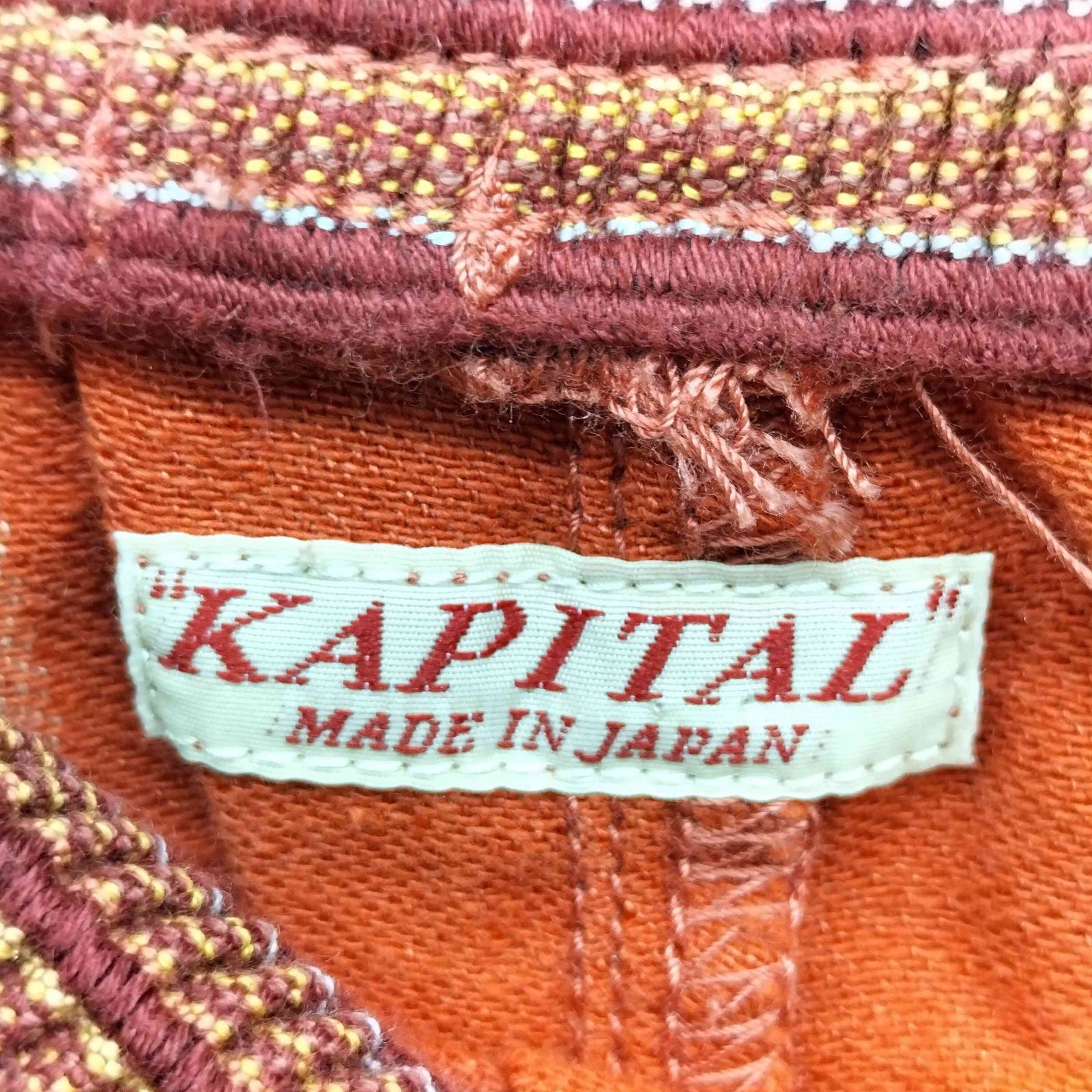 キャピタル KAPITAL リネンフィリーズストライプシモキタパンツ メンズ