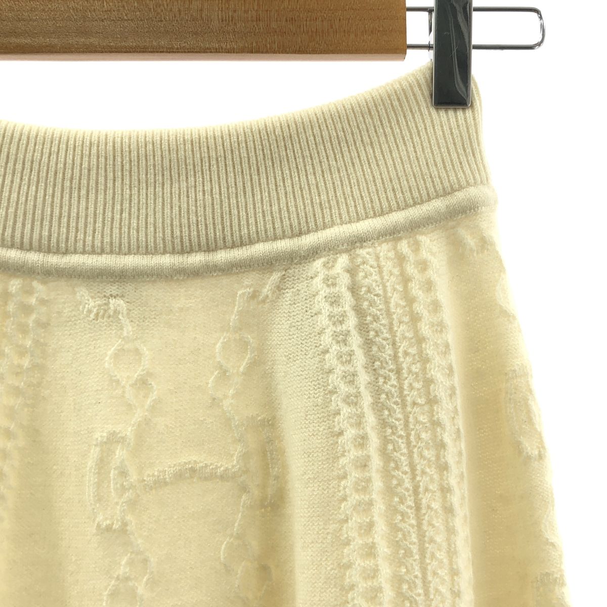 新品】 HERMES / エルメス | ウール カシミヤ シェーヌダンクル柄