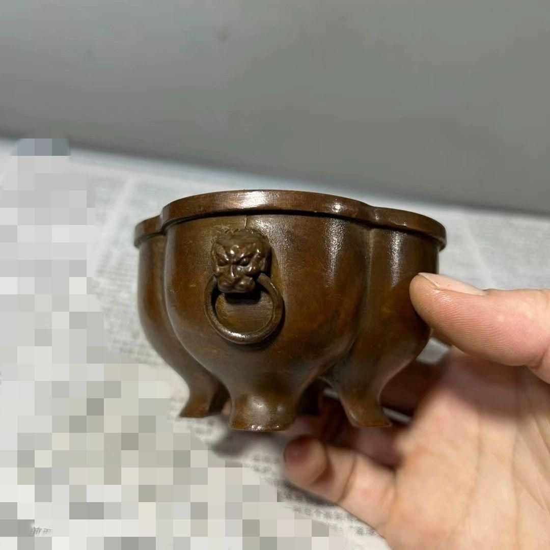 久芳堂】銅蟲 銅製 紅葉模様入 銅蟲 共箱 広島 民芸品 文箱 霧箱