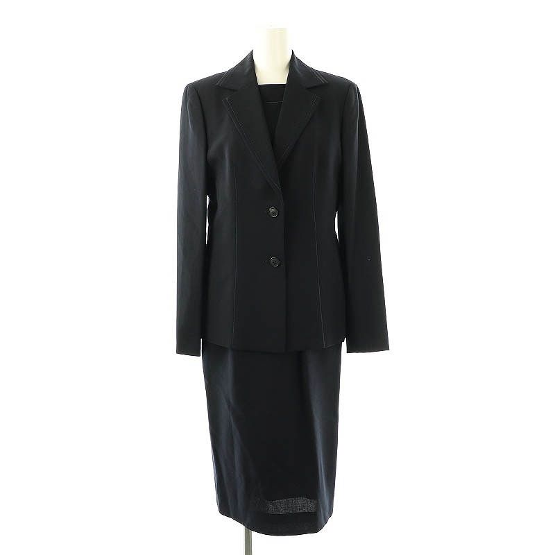 ランバン LANVIN コレクション COLLECTION フォーマル ジャケット ワンピース セットアップ テーラード 濃紺 |CX OS SH