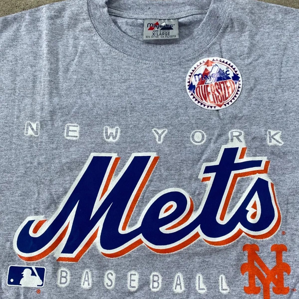 タグ付き未使用 USA製90's majestic NY.Mets ゲームシャツ タグ付き未使用