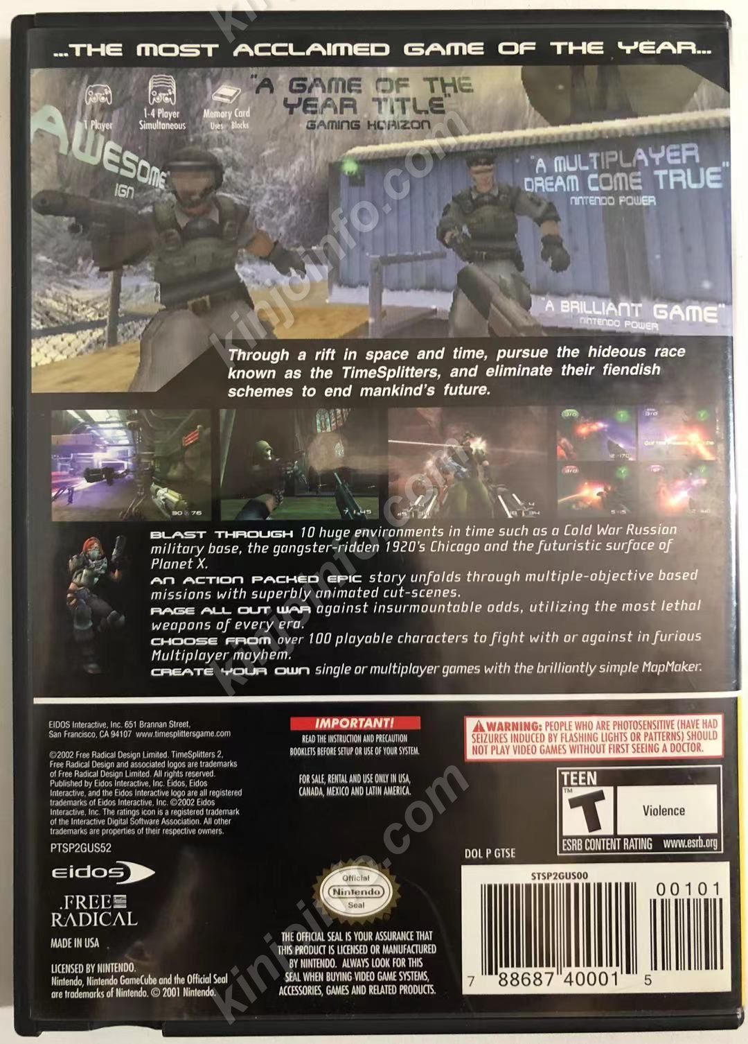 TimeSplitters 2【中古美品・GC北米版】