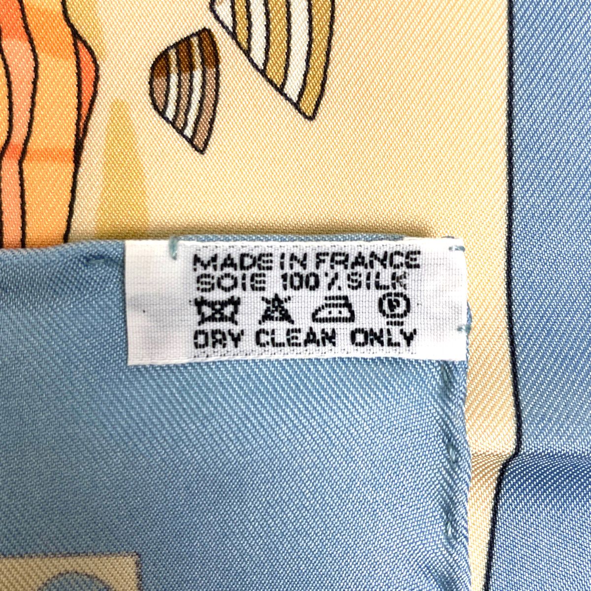 未使用　エルメス　スカーフ　カレ90　ノルマンディ海岸の魅力 エルメス カレ90 CHARMES DES PLAGES NORMANDES ノルマンディー