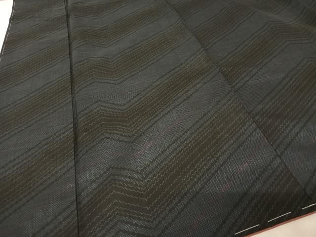 平和屋着物○本場大島紬 一元7マルキ 縞 正絹 逸品 AAAX0084np