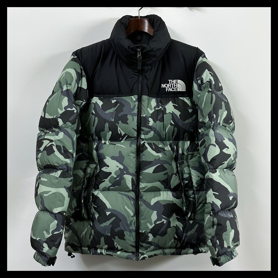 THE NORTH FACE ノースフェイス ヌプシ ダウンジャケット 青迷彩 美品