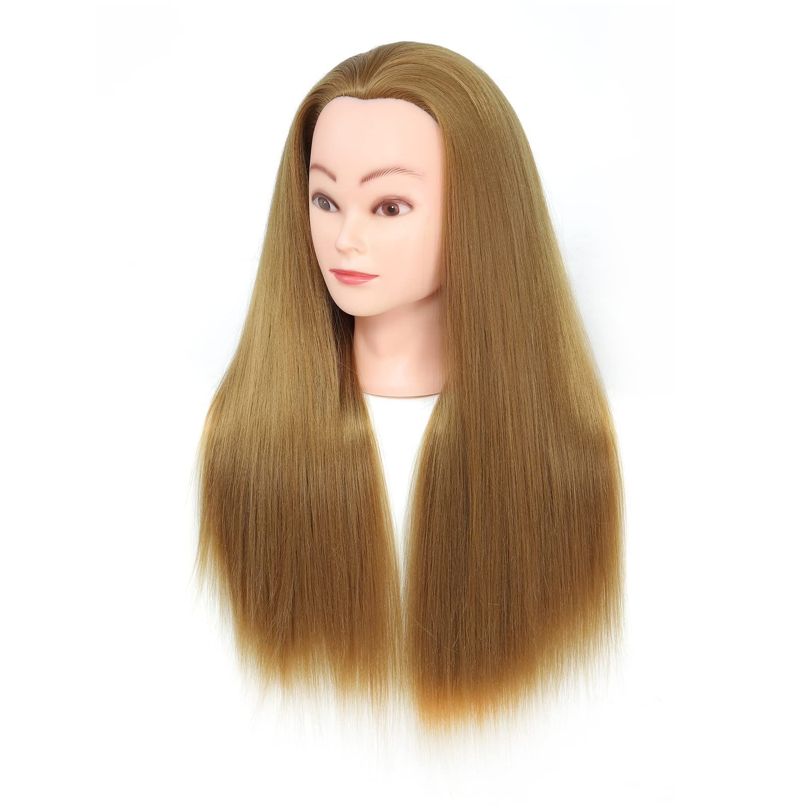 Sha 練習用 編み込み練習用 ウィッグマネキンヘッド ヘアアクセサリーセット Ba 美容室サロン 100%合成髪 YK-27