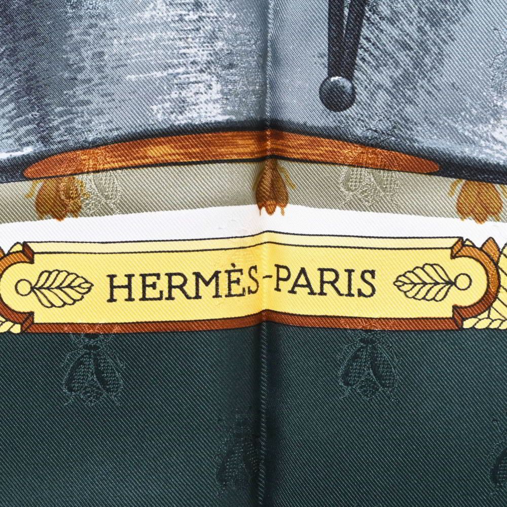 HERMES ナポレオン シルク カレ 90 スカーフ 90 ホワイト