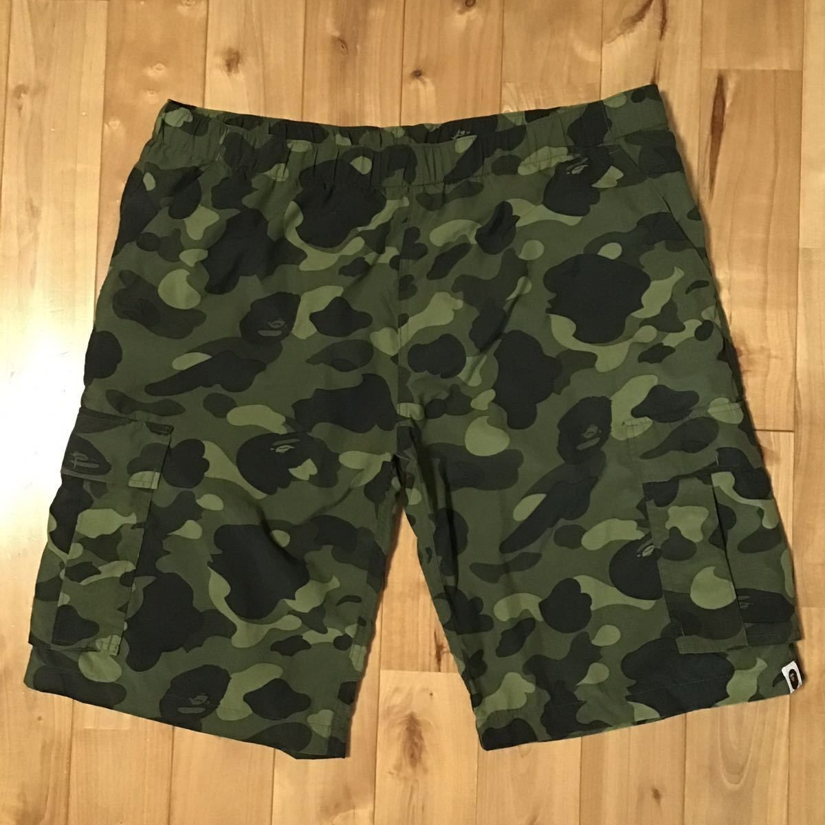 ☆初期☆ Green camo cargo beach shorts Mサイズ a bathing ape BAPE