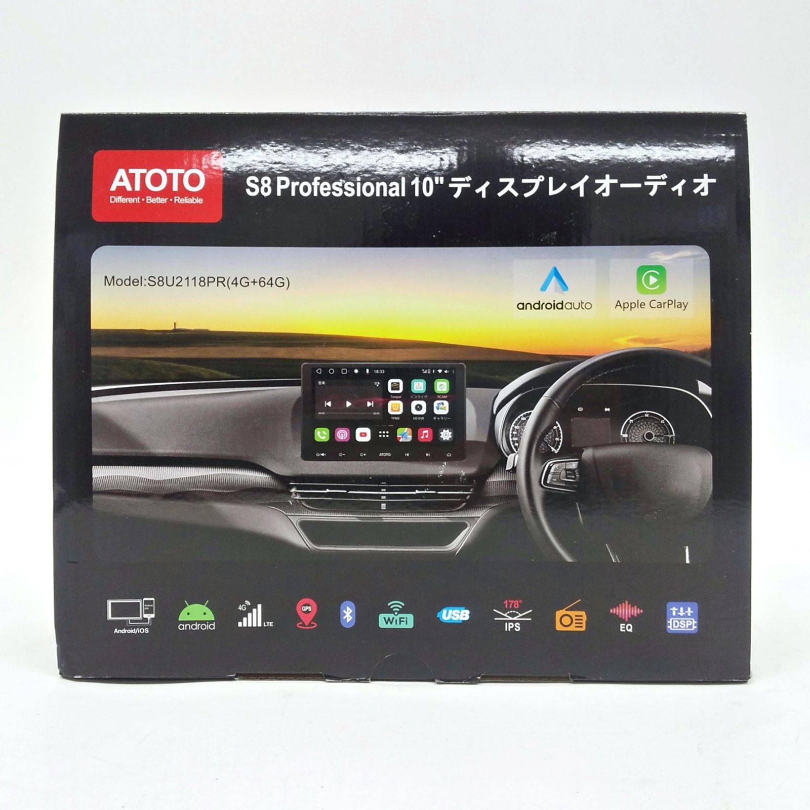 ATOTO S8 Professional 10 ディスプレイオーディオ S8U2118PR 10.1インチ 車載用 Android USB  Bluetooth Wi-fi 4G 音楽 カーナビ R2406-160 - メルカリ