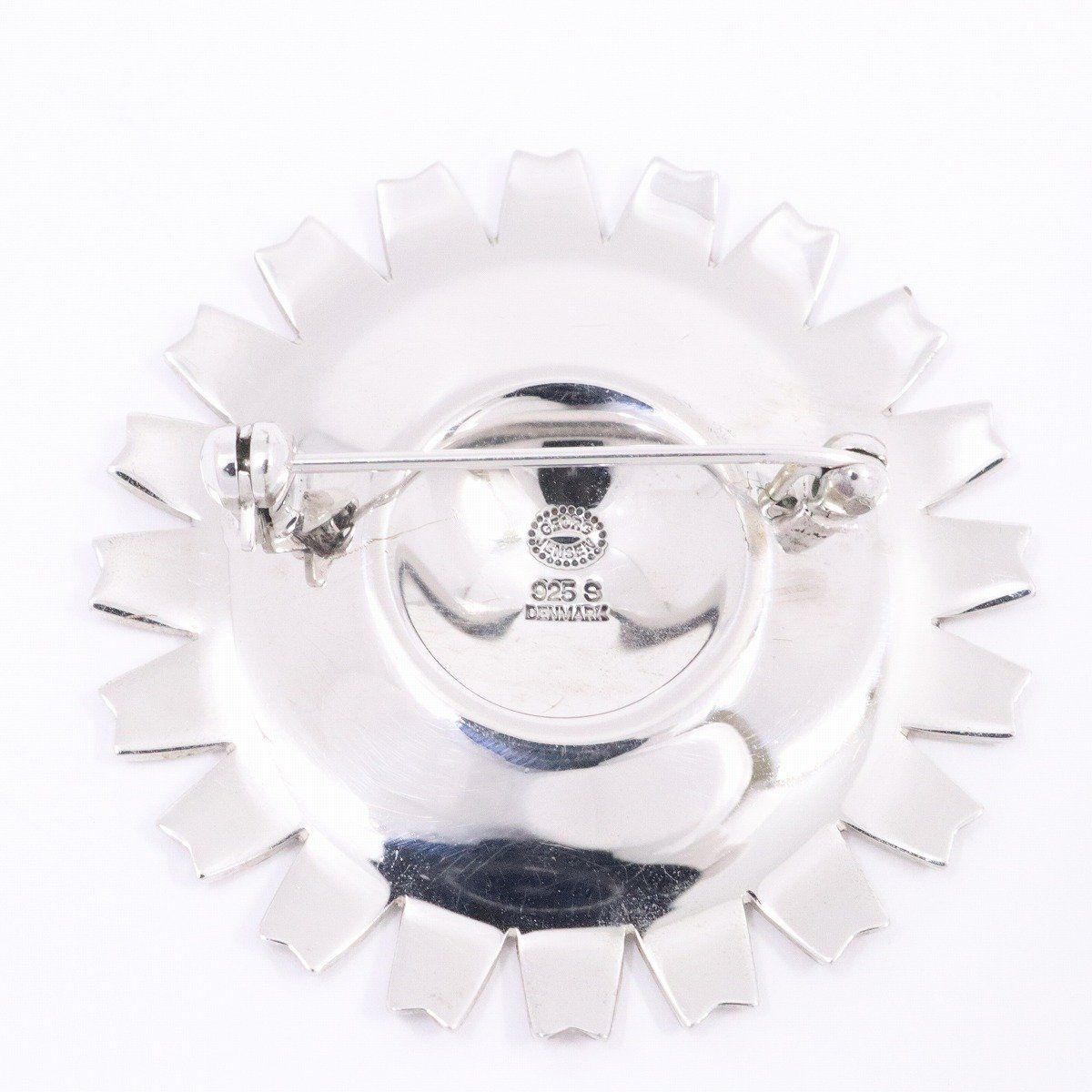 ジョージジェンセン☆デイジーブローチホワイト シルバー925