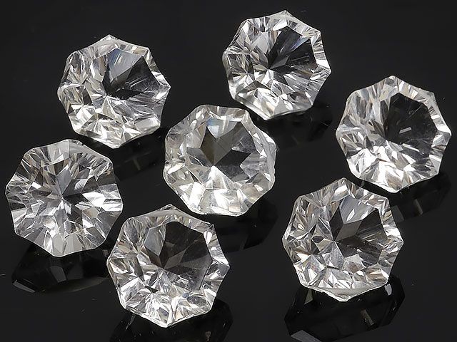 粒販売】天然水晶 クリスタルクォーツ オクタゴンファセット