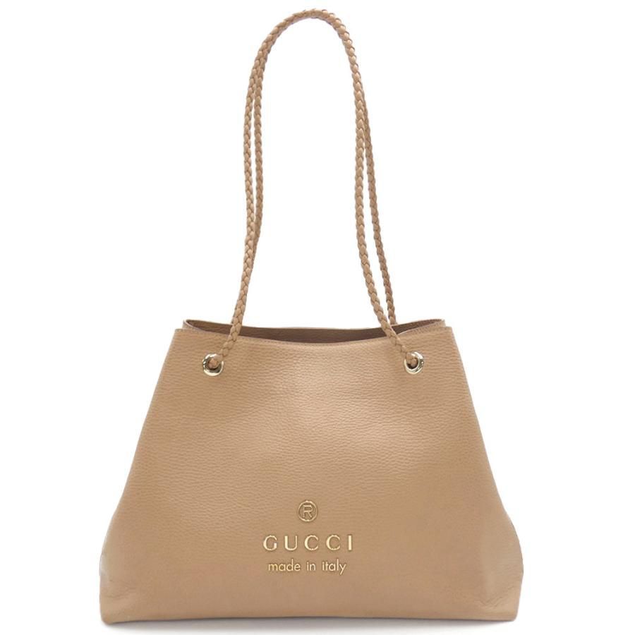 グッチ バッグ GUCCI レザー トートバッグ ロゴ 肩掛け ベージュ ゴールド金具 レディース 419689 JJS03869 - メルカリ