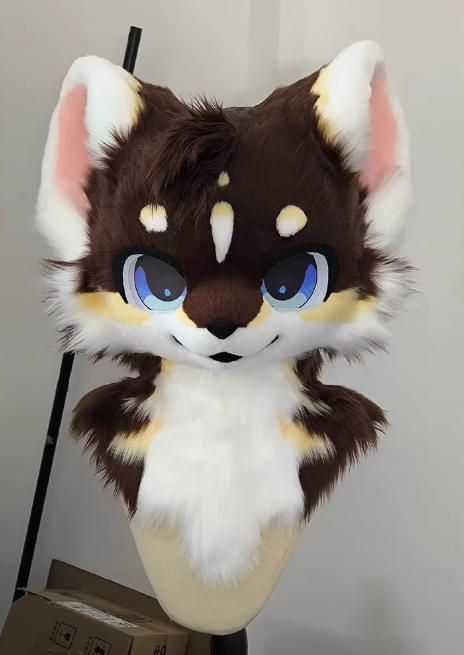 着ぐるみヘッド 猫 NO.379 ブラウン 全頭ヘッド ケモノ ファースーツ ぬいぐるみ コスプレ コスチューム kigurumi