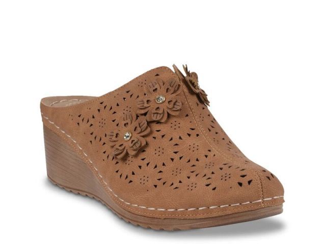 送料無料 ジーシーシューズ レディース サンダル シューズ Krista Wedge Mule Brown