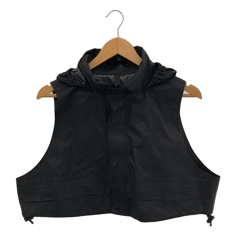 【美品】  HYKE / ハイク | 2023SS | NYLON MOUNTAIN CROPPED VEST ナイロン クロップド マウンテンベスト | OSFA | ブラック | レディース HYKE / ハイク | 2023SS | NYLON MOUNTAIN CROPPED VEST ナイロン