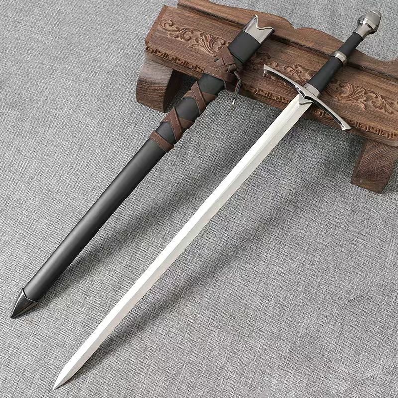 黒き武士の長剣 ヨーロッパの剣 古兵器 武具 冷兵器 手鍛造打 西洋剣 長剣 黒き武士の長剣 ヨーロッパの剣 付けかえ 古兵器 武具 冷兵器 手