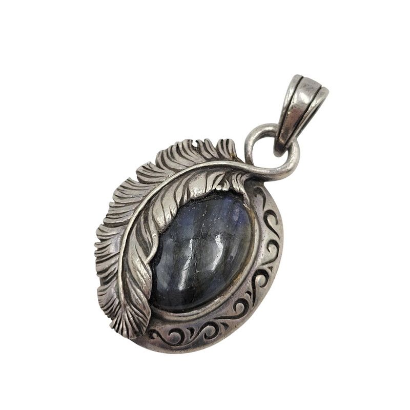 品 SAAD サード 925 FEATHER ARABESQUE STONE PENDANT TOP フェザー アラベスク ストーン ペンダントトップ アクセサリー 191-251002-as-16-izu