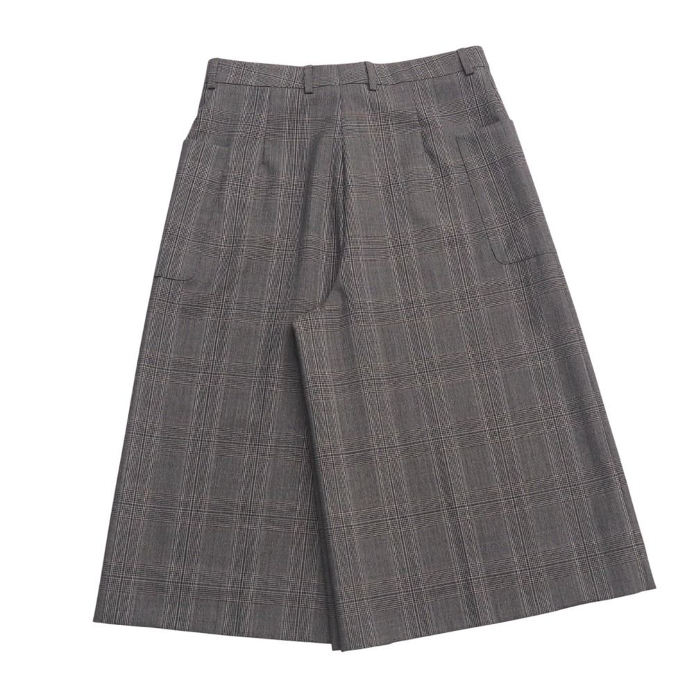 CELINE セリーヌ パンツ サイズ40 ワイド クロップドパンツ チェック柄 イタリア製 ブランド古着 20251021|RA6407