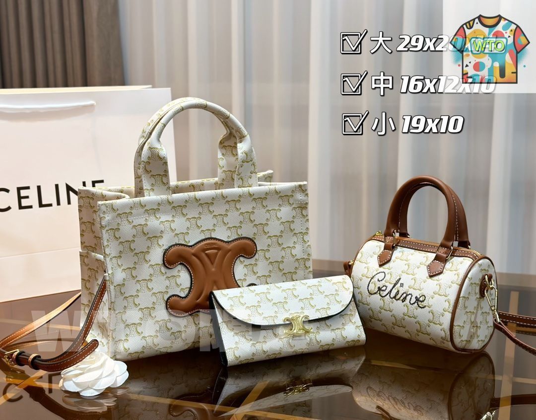 セリーヌ　ハンドバッグ　財布　セット 大人気 Celine セリーヌ ショルダーバッグ ハンドバッグ 財布 3
