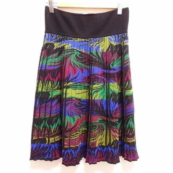 wnc ミッソーニ MISSONI スカート 44 黒 マルチ イタリア製 大きい